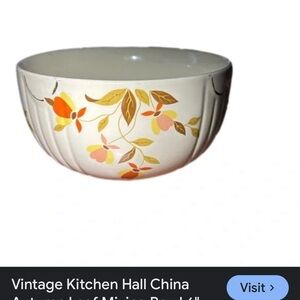 Autumn Leaf Jewel Bowl 6” Antique Vintage radiance by Halls Superior Quality